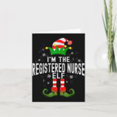 I'm The Registered Nurse Elf Christmas Family Pjs  Karte (Vorderseite)