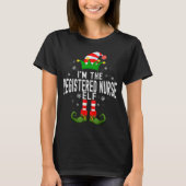 I'm The Registered Nurse Elf Christmas Family Pjs T-Shirt (Vorderseite)
