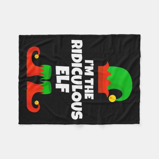 I'm The Ridiculous Elf Family Pajama Christmas Fun Fleecedecke (Vorderseite (Horizontal))
