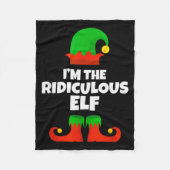 I'm The Ridiculous Elf Family Pajama Christmas Fun Fleecedecke (Vorderseite)
