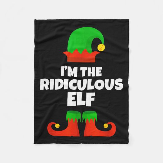 I'm The Ridiculous Elf Family Pajama Christmas Fun Fleecedecke (Vorderseite)