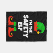 I'm The Safety Elf Family Pajama Christmas Funny  Fleecedecke (Vorderseite (Horizontal))