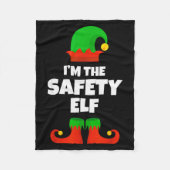 I'm The Safety Elf Family Pajama Christmas Funny Fleecedecke (Vorderseite)