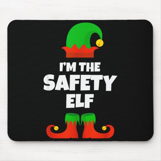 I'm The Safety Elf Family Pajama Christmas Funny Mousepad (Vorne)