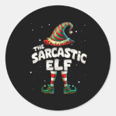 I'm The Sarcastic Elf Family Matching Group Christ Runder Aufkleber (Vorderseite)