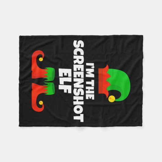 I'm The Screenshot Elf Family Pajama Christmas Fun Fleecedecke (Vorderseite (Horizontal))