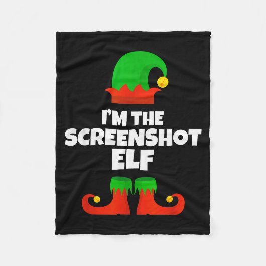 I'm The Screenshot Elf Family Pajama Christmas Fun Fleecedecke (Vorderseite)