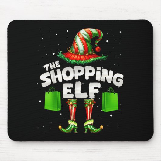 I'm The Shopng Elf Family Matching Group Christmas Mousepad (Vorne)