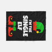 I'm The Single Elf Family Pajama Christmas Funny Fleecedecke (Vorderseite (Horizontal))