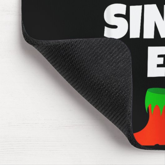 I'm The Single Elf Family Pajama Christmas Funny Mousepad (Ecke)