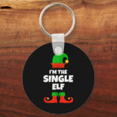 I'm The Single Elf Family Pajama Christmas Funny  Schlüsselanhänger (Vorderseite)