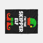 I'm The Skipper Elf Family Pajama Christmas Funny Fleecedecke (Vorderseite (Horizontal))