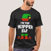 I'm The Skipper Elf Family Pajama Christmas Funny T-Shirt (Vorderseite)
