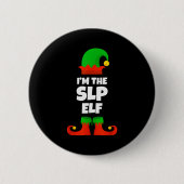 I'm The Slp Elf Family Pajama Christmas Speech Lan Button (Vorderseite)