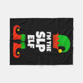 I'm The Slp Elf Family Pajama Christmas Speech Lan Fleecedecke (Vorderseite (Horizontal))