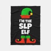 I'm The Slp Elf Family Pajama Christmas Speech Lan Fleecedecke (Vorderseite)