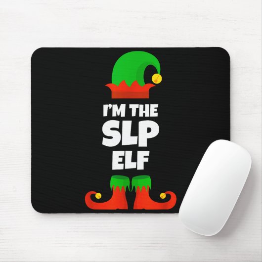 I'm The Slp Elf Family Pajama Christmas Speech Lan Mousepad (Mit Mouse)