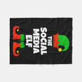 I'm The Social Media Elf Family Pajama Christmas F Fleecedecke (Vorderseite (Horizontal))