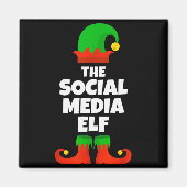 I'm The Social Media Elf Family Pajama Christmas F Magnet (Vorne)