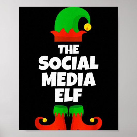 I'm The Social Media Elf Family Pajama Christmas F Poster (Vorne)