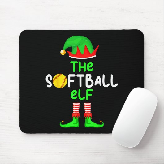 I'm The Softball Elf Christmas Family Matching Paj Mousepad (Mit Mouse)