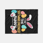 Im The Software Engineer Bunny Developer Easter  Fleecedecke (Vorderseite (Horizontal))