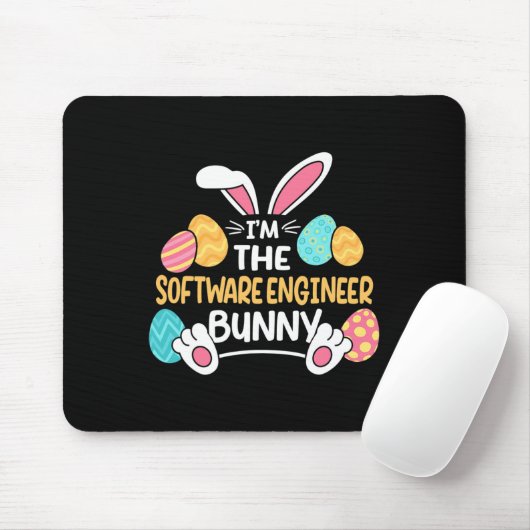 Im The Software Engineer Bunny Developer Easter  Mousepad (Mit Mouse)