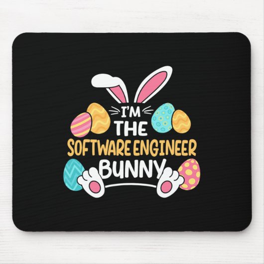 Im The Software Engineer Bunny Developer Easter  Mousepad (Vorne)