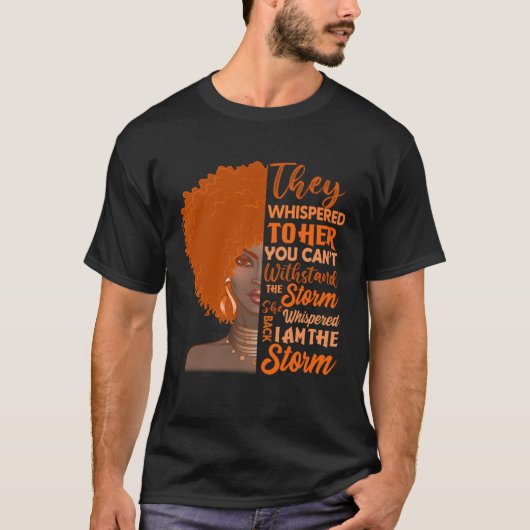 I'm The Storm Orange Multiple Sclerosis Warrior Bl T-Shirt (Vorderseite)