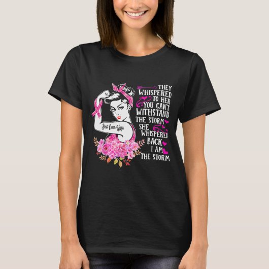 I'm The Storm Strong Women Breast Cancer Warrior T-Shirt (Vorderseite)