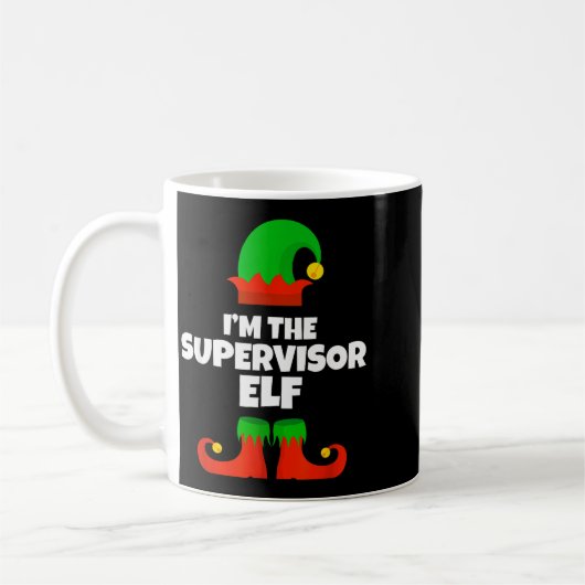 I'm The Supervisor Elf Family Pajama Christmas Fun Kaffeetasse (Links)