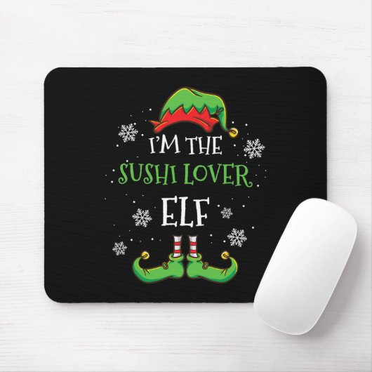 Im The Sushi Lover Elf Christmas  Mousepad (Mit Mouse)