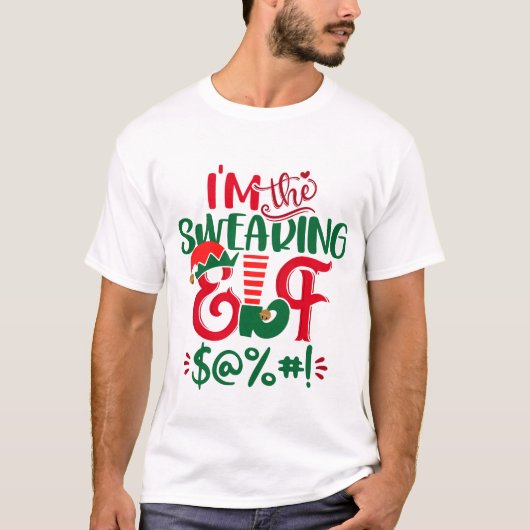 I'm The Swearing Elf Christmas T-Shirt (Vorderseite)