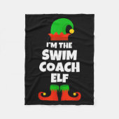I'm The Swim Coach Elf Family Pajama Christmas Fun Fleecedecke (Vorderseite)