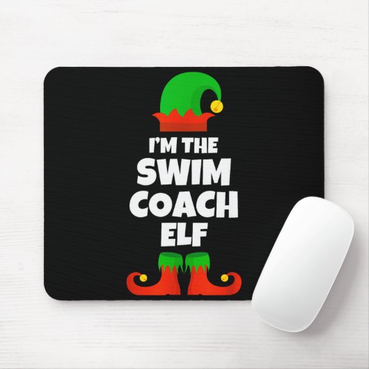 I'm The Swim Coach Elf Family Pajama Christmas Fun Mousepad (Mit Mouse)