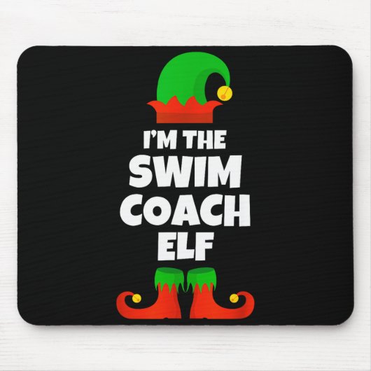 I'm The Swim Coach Elf Family Pajama Christmas Fun Mousepad (Vorne)