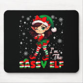 Im The Sy Elf Cute Snowflake Christmas Xmas Girl W Mousepad (Vorne)