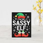 I'm The Sy Elf Shirt Family Matching Christmas Cos Karte (Gelbe Blume)