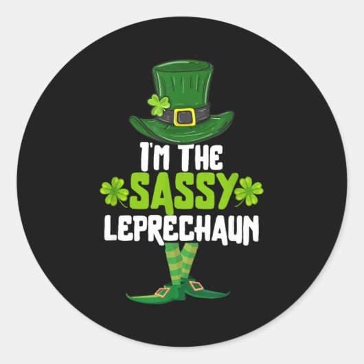 I'm The Sy Leprechaun Matching St Patrick's Day Co Runder Aufkleber (Vorderseite)