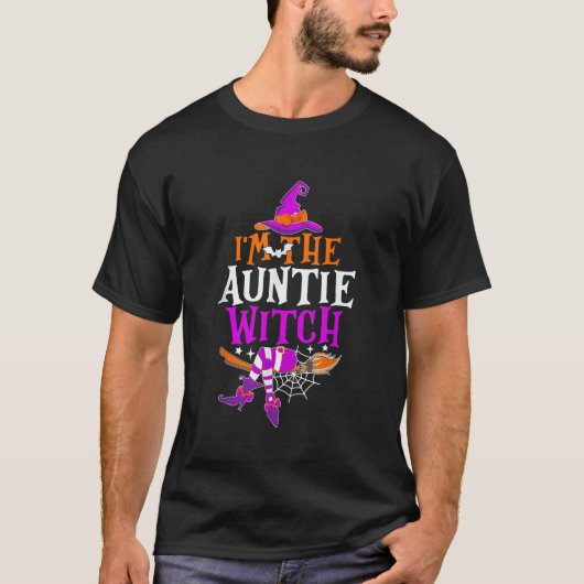 Im the Tanttie Hexe Shirt Funny Halloween Familie (Vorderseite)