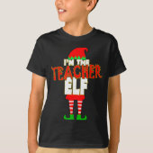 I'm The Teacher Elf Christmas Matching Elves Famil T-Shirt (Vorderseite)