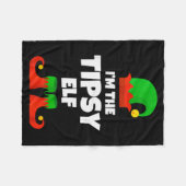 I'm The Tipsy Elf Family Pajama Christmas Funny Fleecedecke (Vorderseite (Horizontal))