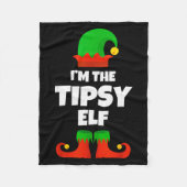 I'm The Tipsy Elf Family Pajama Christmas Funny Fleecedecke (Vorderseite)