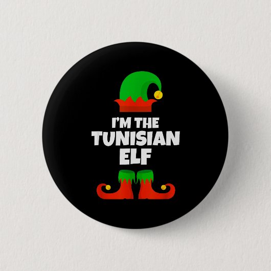 I'm The Tunisian Elf Family Pajama Christmas Funny Button (Vorderseite)