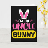 Im The Uncle Bunny Rabbit Ears Egg Funny Easter D Karte (Gelbe Blume)