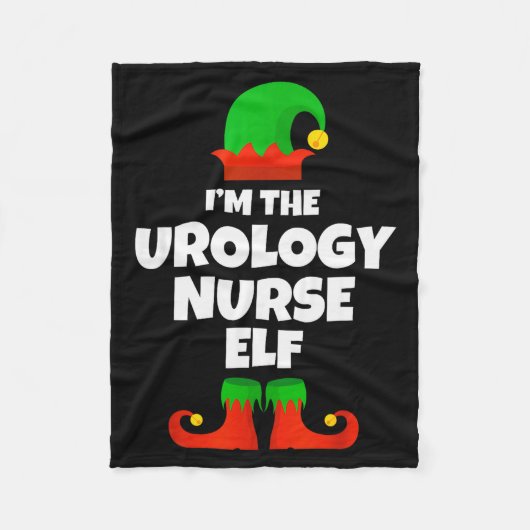 I'm The Urology Nurse Elf Family Pajama Christmas Fleecedecke (Vorderseite)