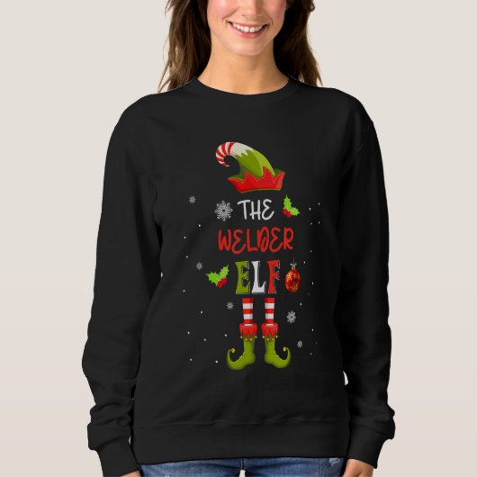 I'm The Welder Elf Hat Christmas Welder Lover Sweatshirt (Vorderseite)