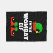 I'm The Wombat Elf Family Pajama Christmas Funny Fleecedecke (Vorderseite (Horizontal))