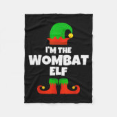 I'm The Wombat Elf Family Pajama Christmas Funny Fleecedecke (Vorderseite)