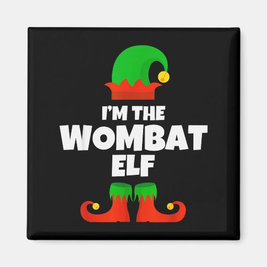 I'm The Wombat Elf Family Pajama Christmas Funny Magnet (Vorne)